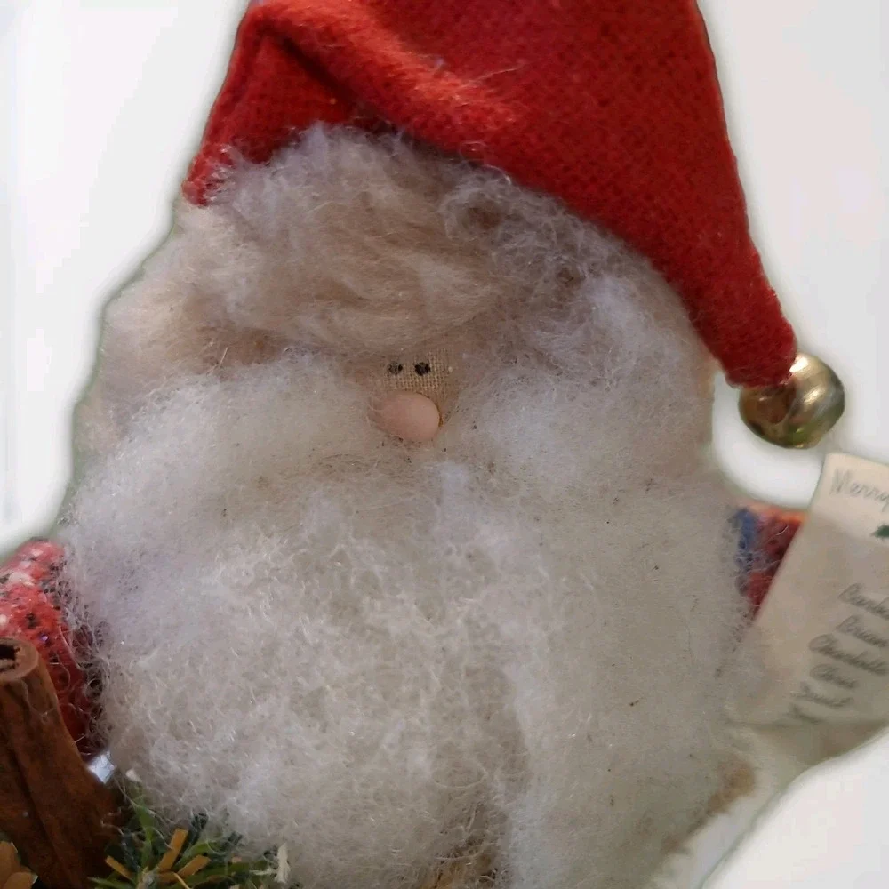 NEW Sparkle Santa Claus Stuffed Figure Collectible Creations 1995 Handmade U.S.A